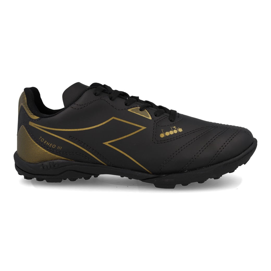 Diadora Chuteira DFAF138-01 TORNEO III SCTY Preto-Dourado Sint_3__